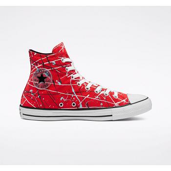 Converse Chuck Taylor All Star Archive Paint Splatter Cervene - Panske Tenisky